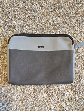 TUMI Grey Two-Tone Travel Pouch